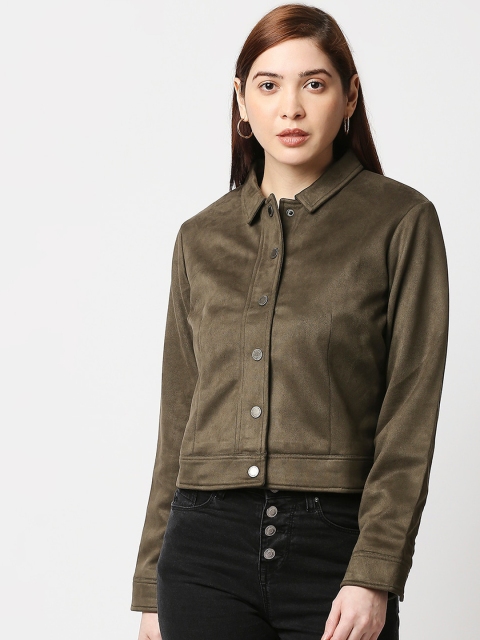 

Lee Cooper Women Green Crop Tailored Jacket