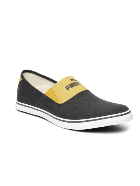 

PUMA Unisex Grey & Mustard Yellow Elara IDP Colourblock Slip-On Sneakers