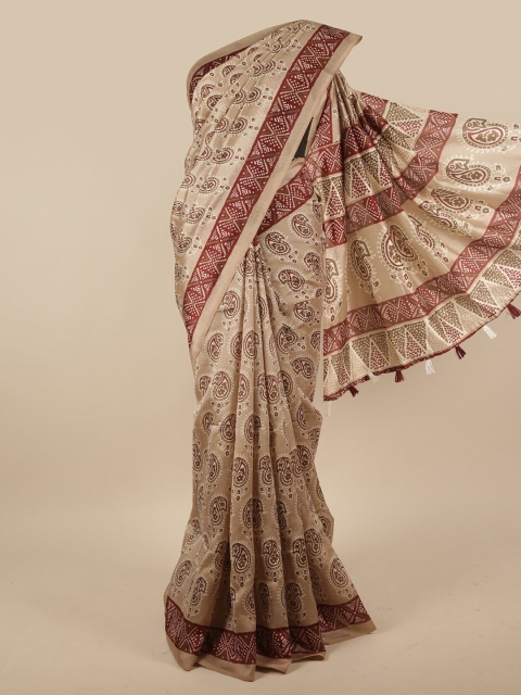 

Pothys Mauve & Maroon Ethnic Motifs Saree