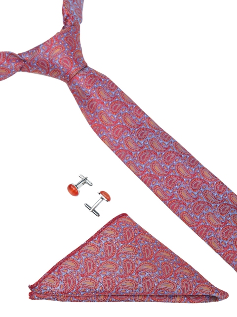 

ELLIS Men Red & Silver-Toned Accessory Gift Set