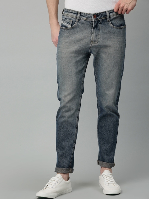 

Code 61 Men Blue Skinny Fit Low-Rise Heavy Fade Acid Wash Stretchable Jeans