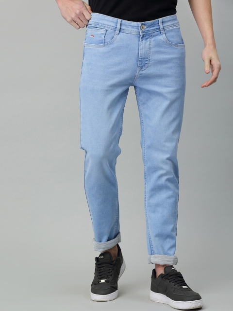 

Code 61 Men Turquoise Blue Skinny Fit Low-Rise Bleached Stretchable Jeans