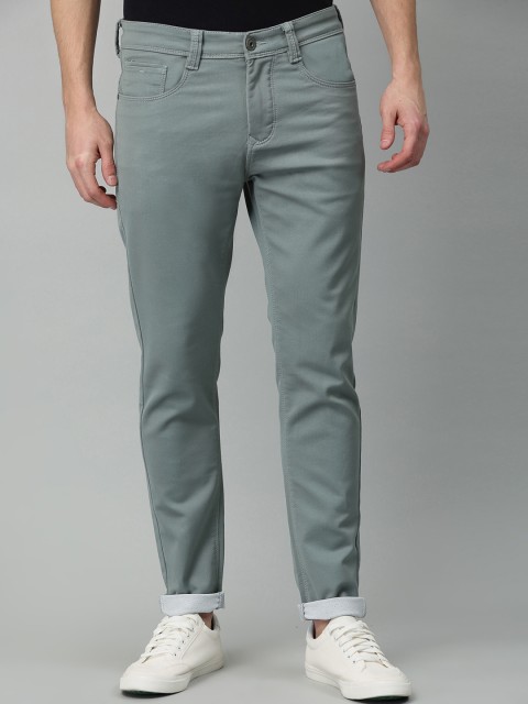 

Code 61 Men Olive Green Skinny Fit Low-Rise Stretchable Jeans