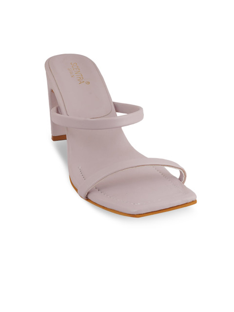 

SCENTRA Grey Block Open Toe Sandals