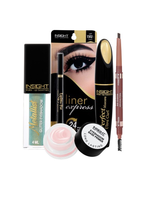 

INSIGHT Set of Eyeshadow, Eyeliner Pen, Mascara, Eyebrow Pencil & Eyeshadow Base Primer, Multi