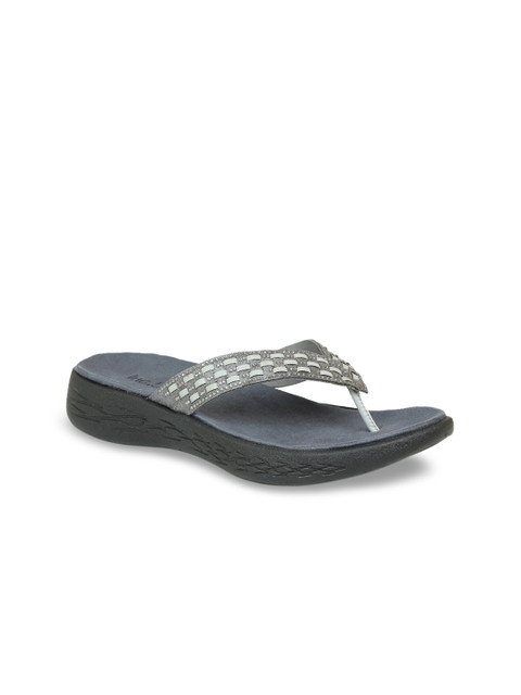 

Inc 5 Grey Woven Design Ethnic T-Strap Comfort Sandals
