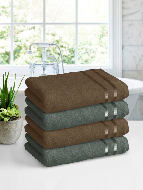 

Story@home Set of 4 Pure Cotton 450 GSM Bath Towel, Brown