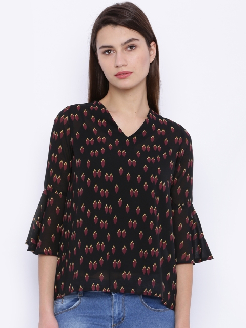 

Tokyo Talkies Women Black Printed Top