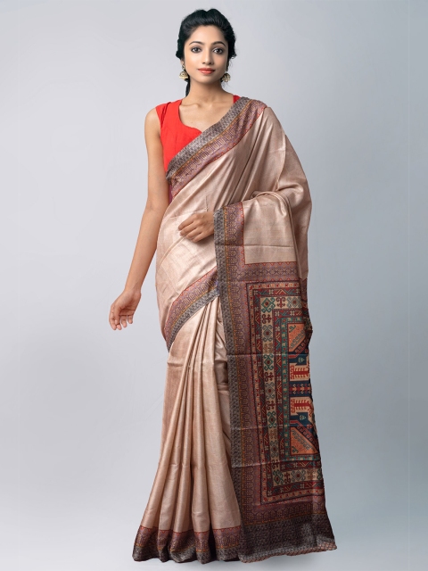 

Unnati Silks Grey & Mustard Patola Saree