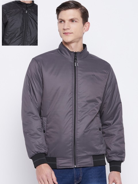

Okane Men Grey & Black Reversible Padded Jacket