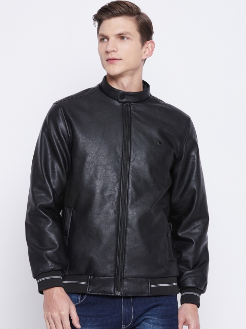 

Okane Men Black Bomber Jacket