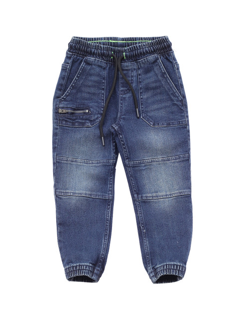 

Lil Lollipop Unisex Kids Blue Pure Cotton Jogger Jeans