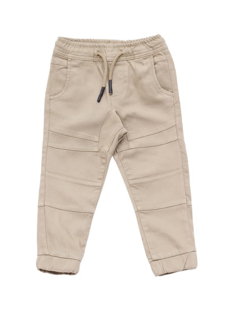 

Lil Lollipop Kids Beige Cotton Straight Fit Jogger Jeans