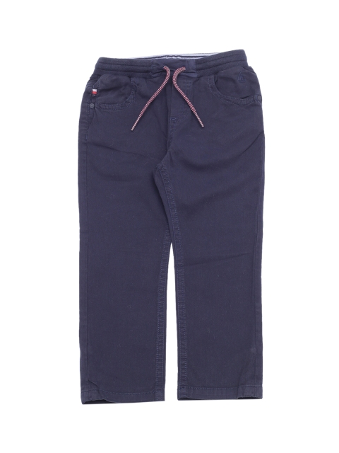 

Lil Lollipop Unisex Kids Navy Blue Straight Fit Trousers