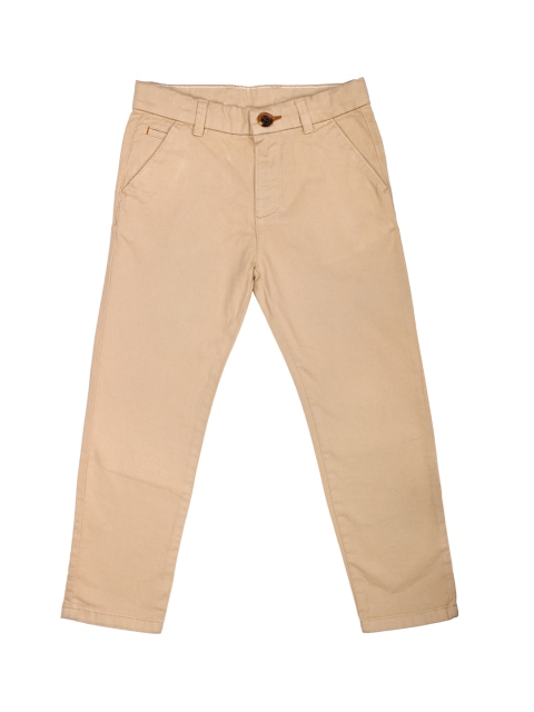 

Lil Lollipop Boys Beige Chinos Pure Cotton Straight Fit Pure Cotton Trousers