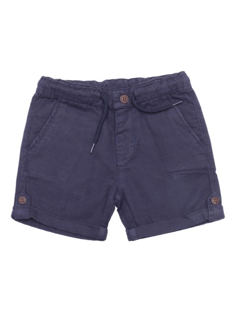 

Lil Lollipop Unisex Kids Navy Blue Pure Cotton Shorts