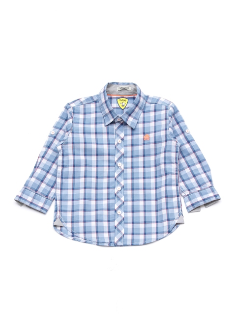 

Lil Lollipop Boys Blue Checked Casual Shirt