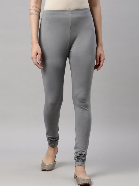 

GOLDSTROMS Women Grey Four Way Stretch Churidar-Length Leggings