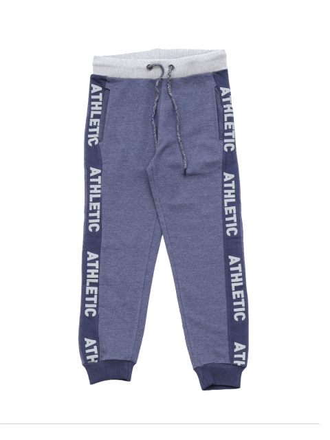 

Lil Lollipop Kids Blue & White Typography Pure Cotton Joggers