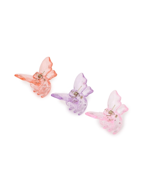 

FOREVER 21 Women Set of 3 Claw Clip, Pink