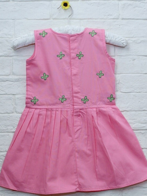

Mish Organic Yellow Floral Embroidered A-Line Dress