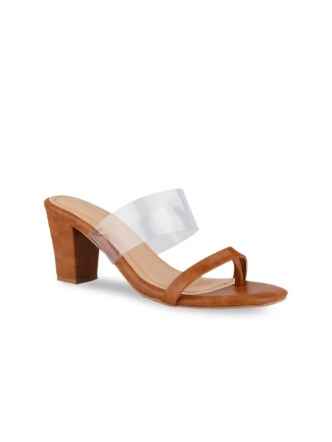 

Signature Sole Tan Block Open Toe Sandals