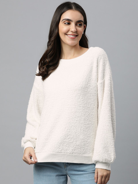 

Marks & Spencer Women White Sweatshirt