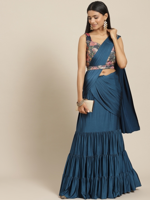 

Grancy Blue Ready to Wear Saree