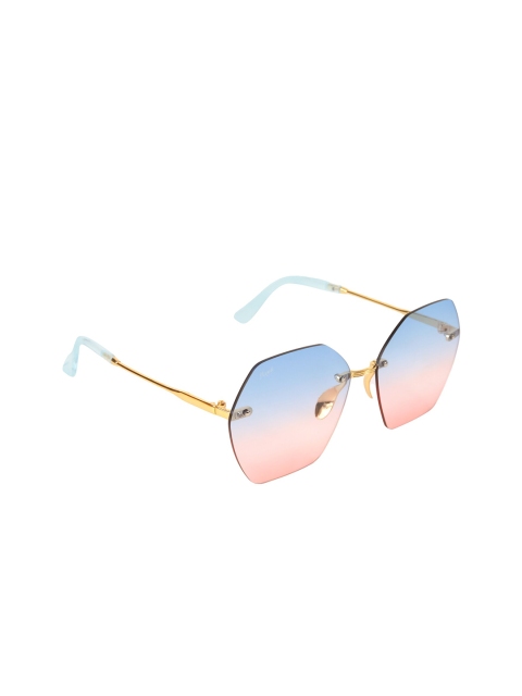 

Floyd Unisex Blue Lens & Gold-Toned UV Protected Lens Sunglasses