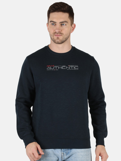 

Monte Carlo Men Navy Blue Printed Winter Sweatshirt