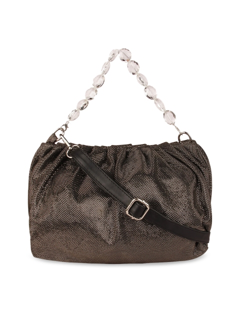

Vdesi Black Textured Structured Sling Bag