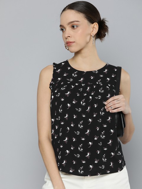 

Levis Women Black Floral Printed Top
