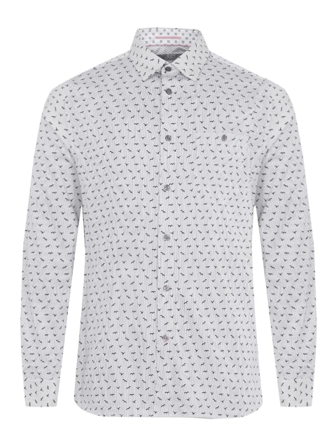

Ted Baker Men White Printed Comfort Fit Casual Shirt