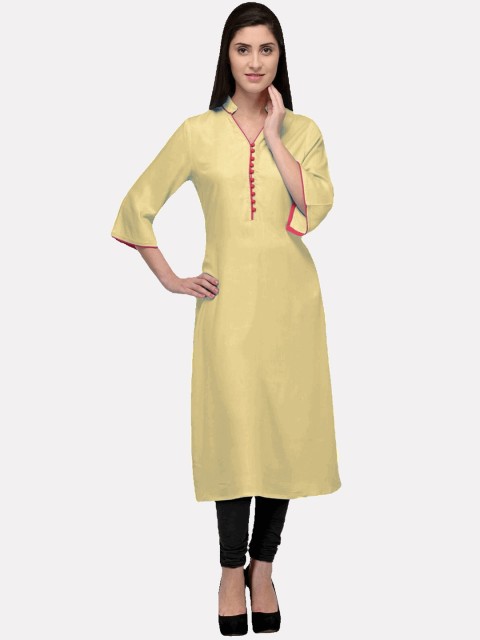 

KALINI Women Gold-Toned Flared Sleeves Kurta