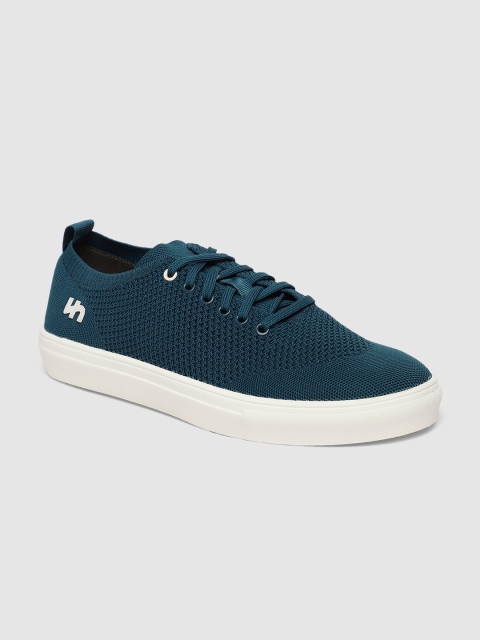 

Flatheads Men Teal Blue Solid Lightweight Breathable Regular Sneakers