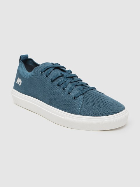

Flatheads Men Teal Blue Solid Bamboo Fibre Antibacterial Regular Sneakers