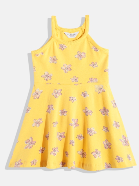 

U.S. Polo Assn. Kids Yellow Floral Dress