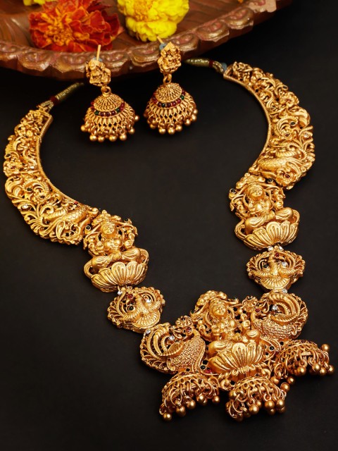 

KARATCART Gold-Plated & Kundan Studded Jewellery Set