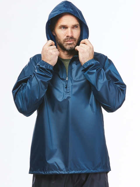 

Quechua By Decathlon Men Blue Solid Hiking Waterproof Half-Zip Hiking and Trekking Jacket