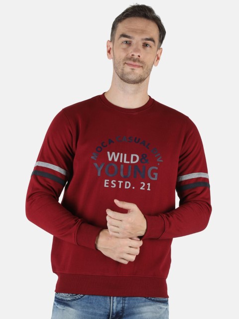 

Monte Carlo Men Maroon Printed Sweatshirt