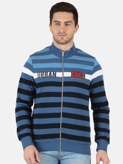 

Monte Carlo Men Multicoloured Striped Sweatshirt, Multi