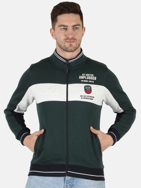 

Monte Carlo Men Green Colourblocked Sweatshirt