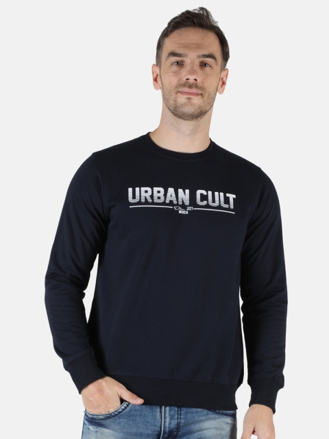 

Monte Carlo Men Navy Blue Printed Sweatshirt
