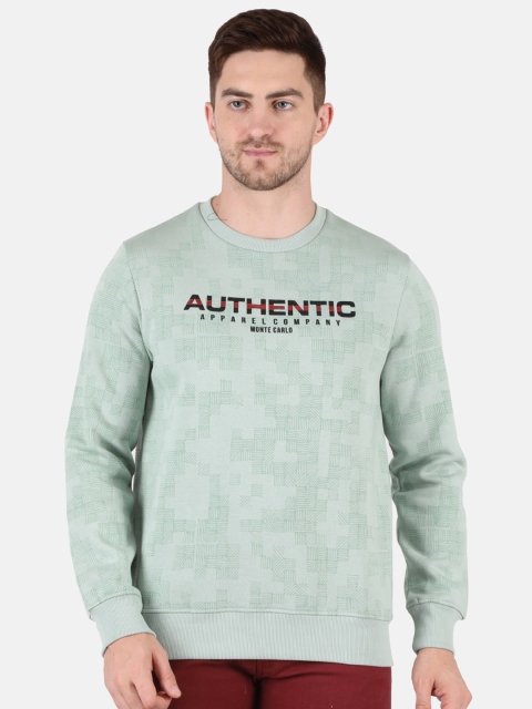 

Monte Carlo Men Green Printed Sweatshirt