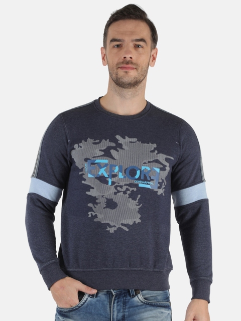 

Monte Carlo Men Navy Blue Printed Sweatshirt