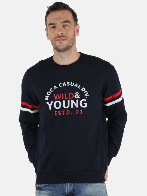 

Monte Carlo Men Navy Blue Printed Sweatshirt