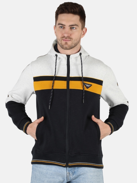 

Monte Carlo Men Black Colourblocked Hooded Sweatshirt