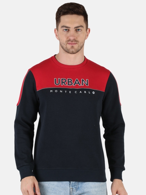 

Monte Carlo Men Red & Black Colourblocked Sweatshirt