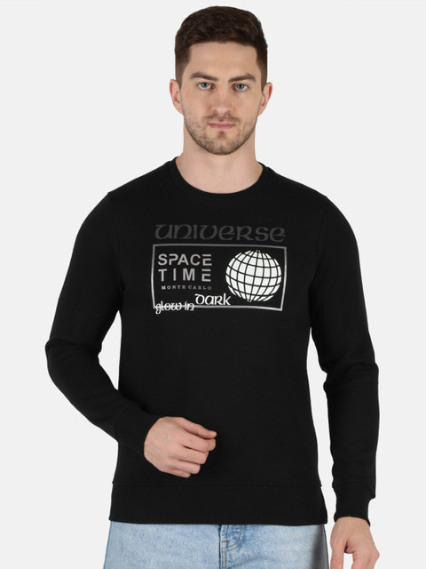 

Monte Carlo Men Black Printed Sweatshirt