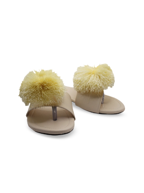 

WALK N STYLE COLLECTION Woman Cream Open Toe Flats